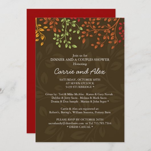 Uitnodiging van de Partij voor de Herfst (Voorkant / Achterkant)