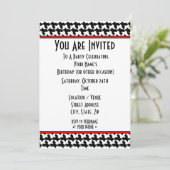 Uitnodiging van de partij voor de Houndstooth (Staand voorkant)