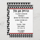 Uitnodiging van de partij voor de Houndstooth (Voorkant / Achterkant)