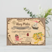 Uitnodiging van de partij voor de jacht op schatte (Staand voorkant)