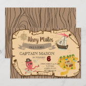 Uitnodiging van de partij voor de jacht op schatte (Voorkant / Achterkant)