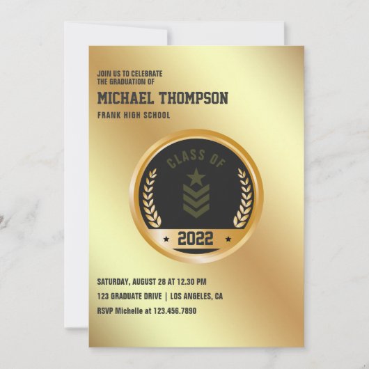 Uitnodiging van de partij voor de legergeleiding (Voorkant)