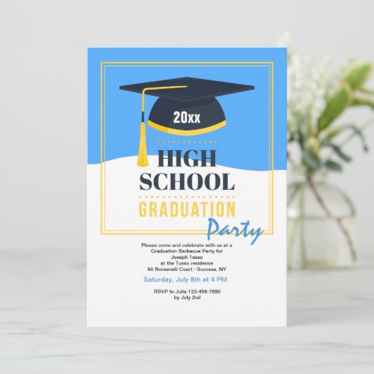 Uitnodiging van de Partij voor de middelbare schoo (Staand voorkant)