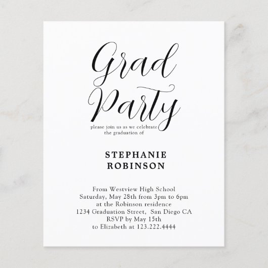 Uitnodiging van de Partij voor de Moderne Begrotin Flyer (Voorkant)