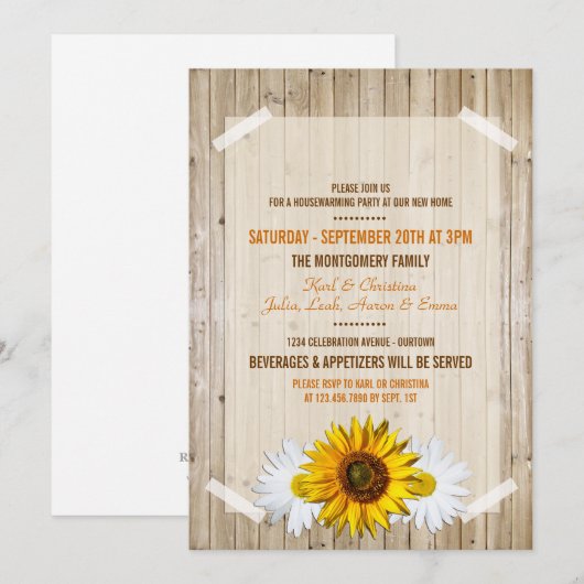 Uitnodiging van de Partij voor de opwarming van de (Voorkant / Achterkant)