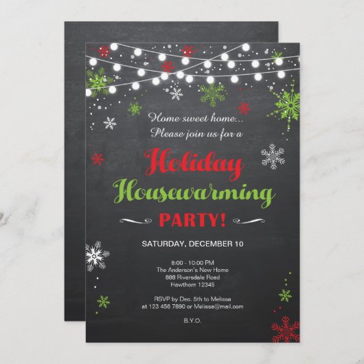 Uitnodiging van de partij voor de opwarming van de (Voorkant / Achterkant)