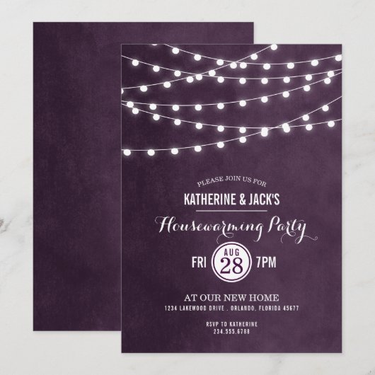 Uitnodiging van de Partij voor de opwarming van de (Voorkant / Achterkant)