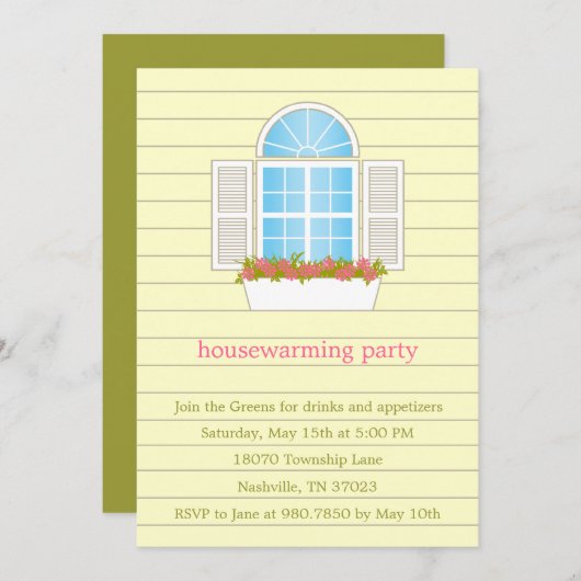  uitnodiging van de Partij voor de opwarming van h (Voorkant / Achterkant)