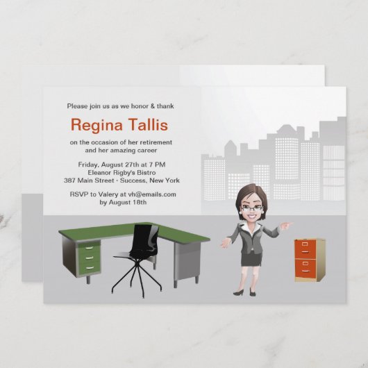 Uitnodiging van de Partij voor de Pensionering van (Voorkant / Achterkant)