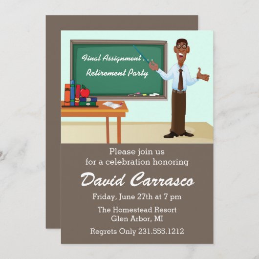 Uitnodiging van de Partij voor de Pensionering van (Voorkant / Achterkant)