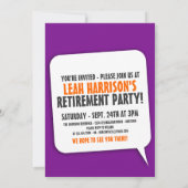 Uitnodiging van de Partij voor de Pensionering van (Achterkant)