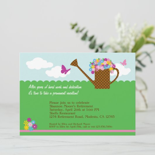 Uitnodiging van de Partij voor de Pensionering van (Staand voorkant)