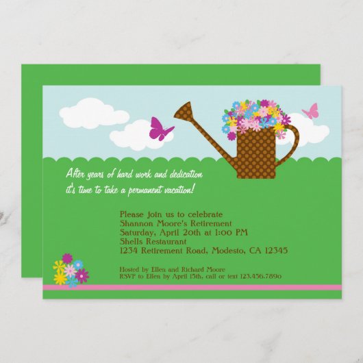 Uitnodiging van de Partij voor de Pensionering van (Voorkant / Achterkant)