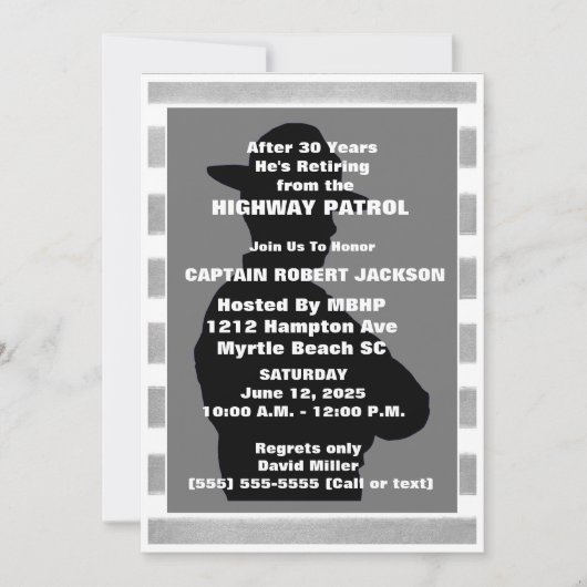 Uitnodiging van de Partij voor de Pensionering van (Voorkant)