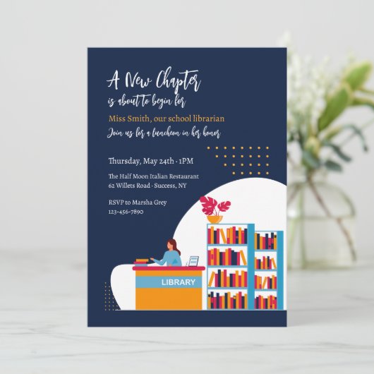 Uitnodiging van de Partij voor de Pensionering van (Staand voorkant)