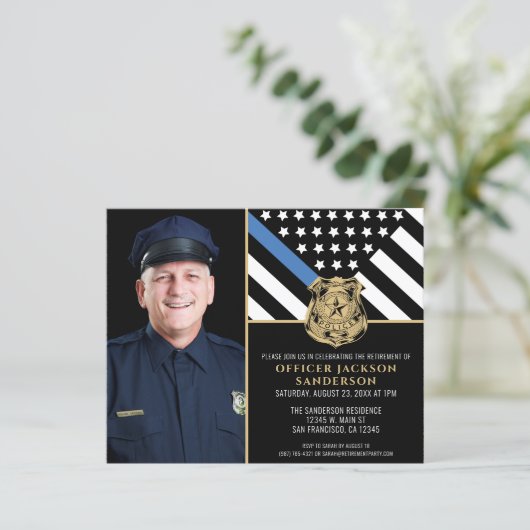 Uitnodiging van de Partij voor de Pensionering van (Staand voorkant)