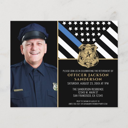 Uitnodiging van de Partij voor de Pensionering van (Voorkant)