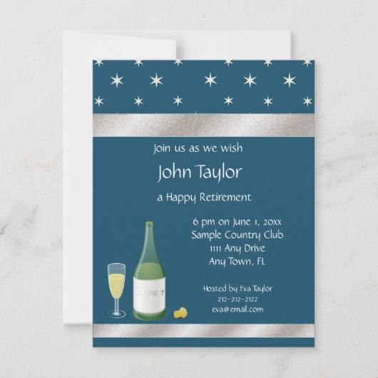 Uitnodiging van de Partij voor de Pensionering van (Voorkant)