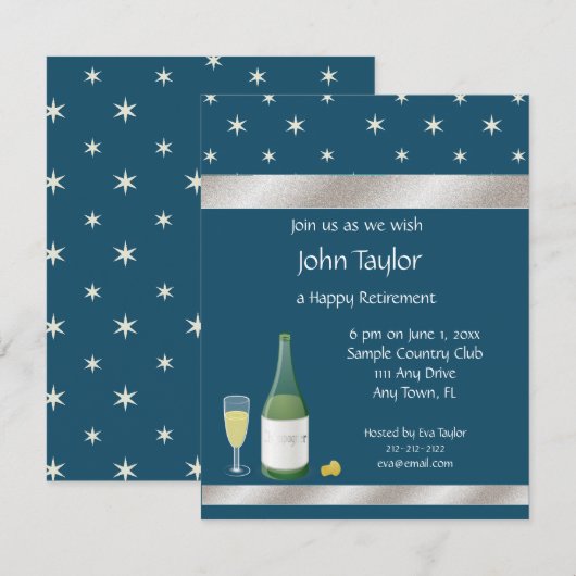 Uitnodiging van de Partij voor de Pensionering van (Voorkant / Achterkant)