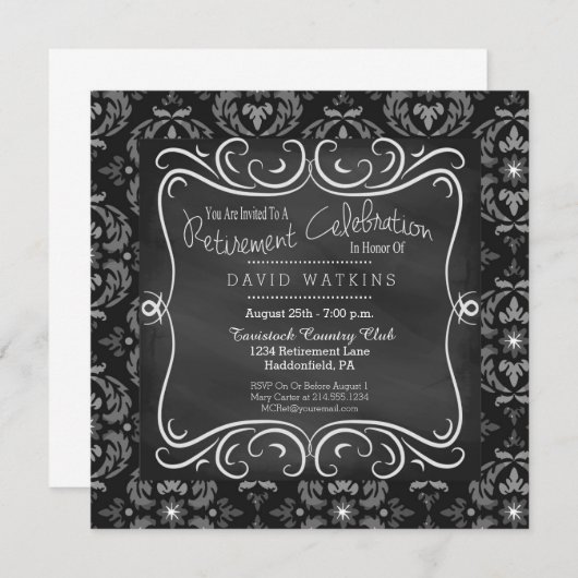 Uitnodiging van de Partij voor de Pensionering van (Voorkant / Achterkant)