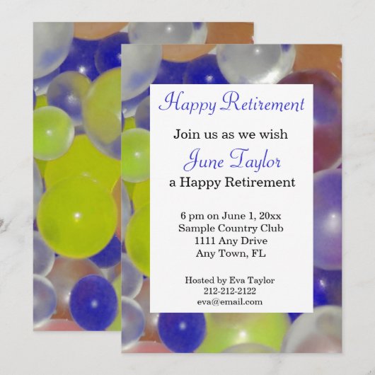 Uitnodiging van de Partij voor de Pensionering van (Voorkant / Achterkant)