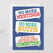 Uitnodiging van de Partij voor de Pensionering van (Voorkant)