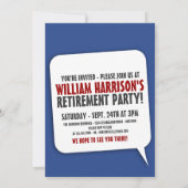 Uitnodiging van de Partij voor de Pensionering van (Achterkant)
