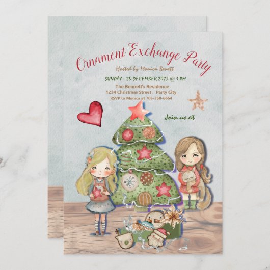 Uitnodiging van de partij voor de uitwisseling van (Voorkant / Achterkant)