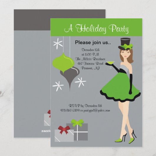 Uitnodiging van de  Partij voor de Vrijdag van de  (Voorkant / Achterkant)