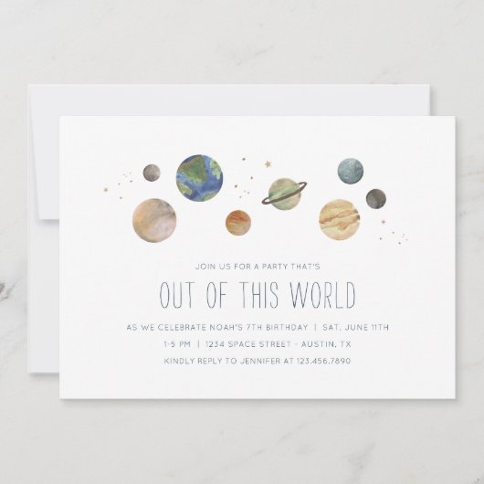 Uitnodiging van de partij voor de Waterverf van he (Voorkant)