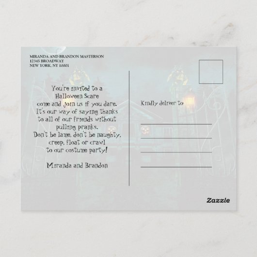 Uitnodiging van de Partij voor een Haunted House P (Achterkant)