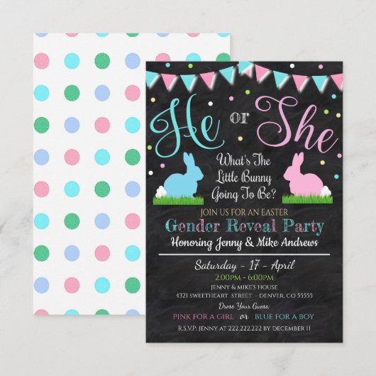 Uitnodiging van de partij voor gendergelijkheid in (Voorkant / Achterkant)