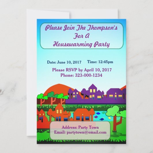 Uitnodiging van de partij voor gepersonaliseerde o (Voorkant)