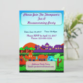 Uitnodiging van de partij voor gepersonaliseerde o (Staand voorkant)