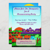 Uitnodiging van de partij voor gepersonaliseerde o (Voorkant / Achterkant)