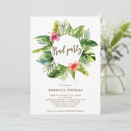 Uitnodiging van de partij voor het afstuderen van  (Staand voorkant)