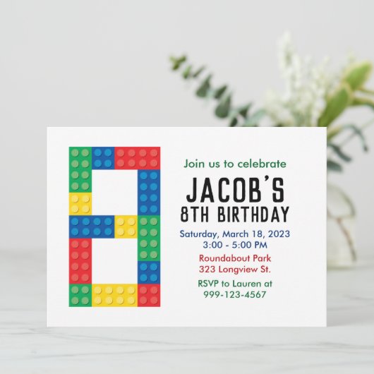 Uitnodiging van de Partij voor het Blok van de Bou (Staand voorkant)