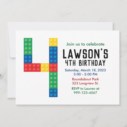 Uitnodiging van de Partij voor het Blok van de Bou (Voorkant)