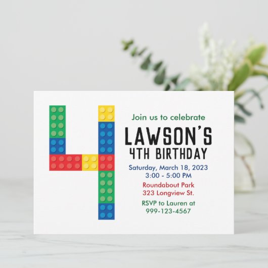 Uitnodiging van de Partij voor het Blok van de Bou (Staand voorkant)