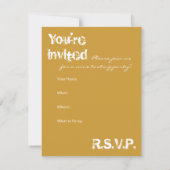 Uitnodiging van de partij voor het testen van wijn (Achterkant)