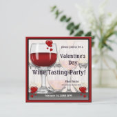 Uitnodiging van de partij voor het testen van wijn (Staand voorkant)