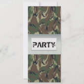 Uitnodiging van de partij voor het thema Soldaat (Achterkant)