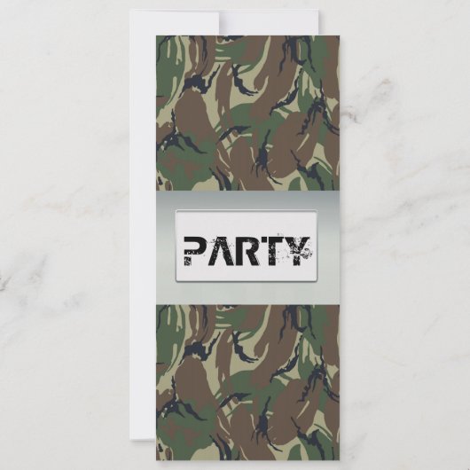 Uitnodiging van de partij voor het thema Soldaat (Achterkant)