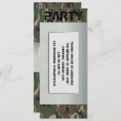 Uitnodiging van de partij voor het thema Soldaat (Voorkant / Achterkant)