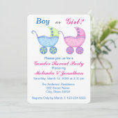 Uitnodiging van de partij voor het vervoer van bab (Staand voorkant)