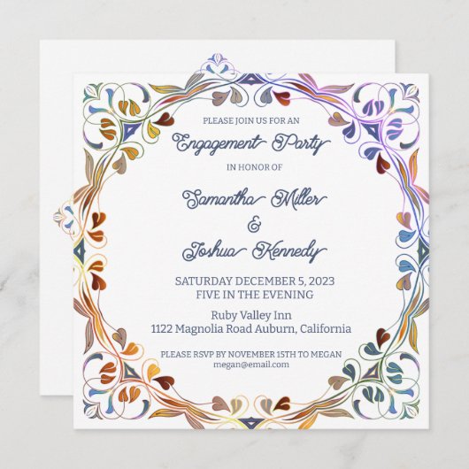 Uitnodiging van de partij voor het verzamelen van (Voorkant / Achterkant)