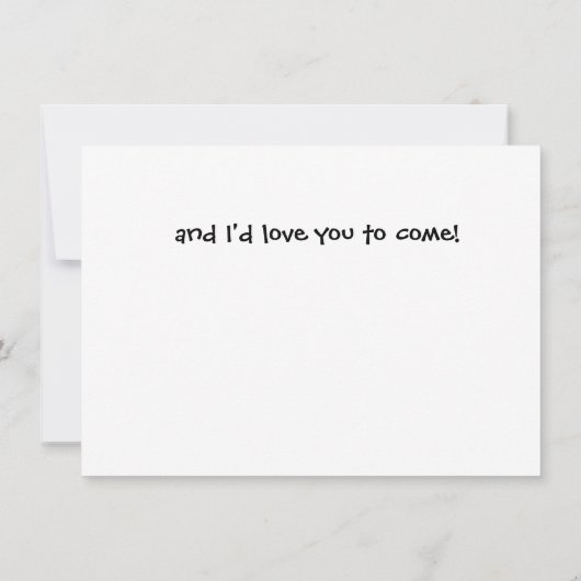 Uitnodiging van de partij voor kinderen (Achterkant)