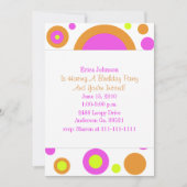 Uitnodiging van de partij voor kleurrijke cirkels (Voorkant)