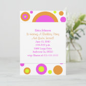 Uitnodiging van de partij voor kleurrijke cirkels (Staand voorkant)