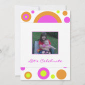 Uitnodiging van de partij voor kleurrijke cirkels (Achterkant)